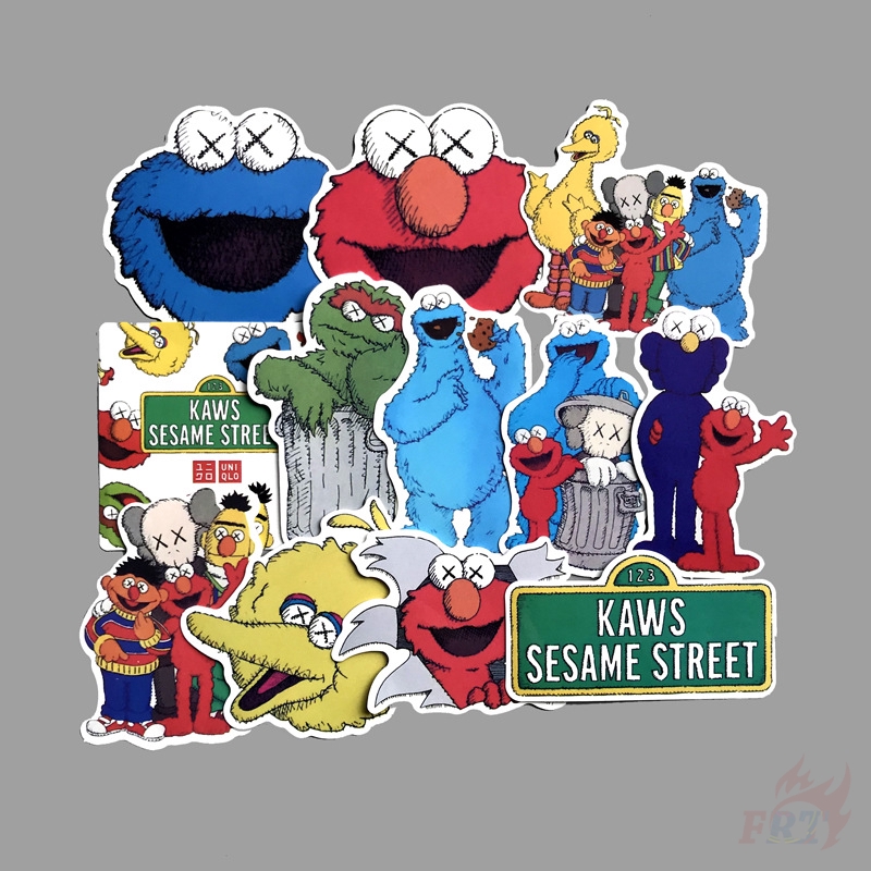 12 PCS Set Pack Lot Decals Decal Sticker KAWS x Sesame Street STICKERS 