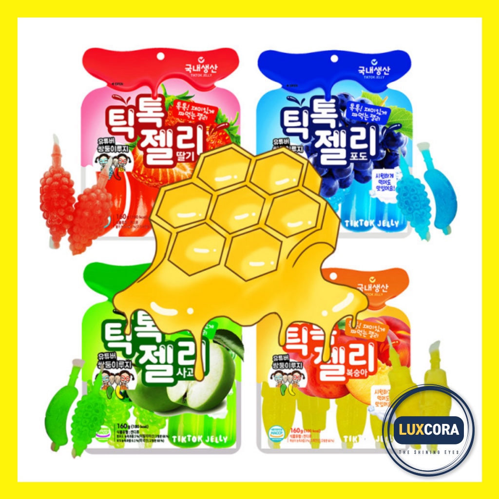 (ASMR) Tiktok Jelly / Grape / Strawberry / Apple / Peach / Honey (40g x