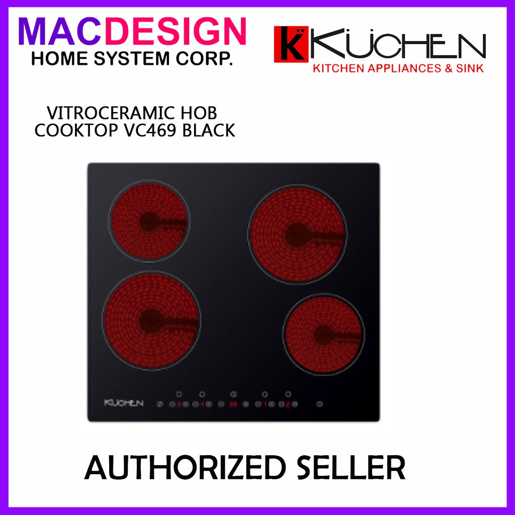 KUCHEN VC469 BK Cooktop Vitroceramic Hob 60CM Shopee Philippines