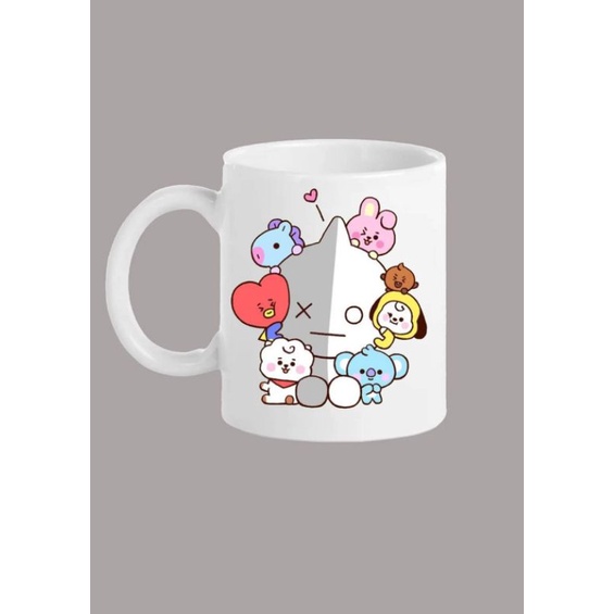 BT21 CHARACTERS/MERCH/BTS/BT21 MUG WITH FREEBIES | Shopee Philippines