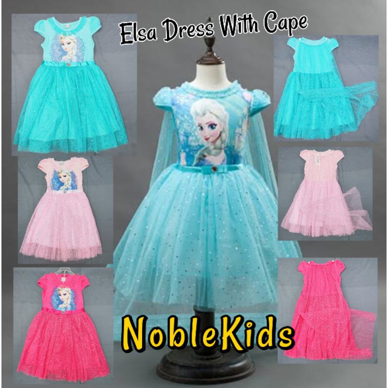 Elsa Frozen Dress With Cape And Accessories Shopee Philippines