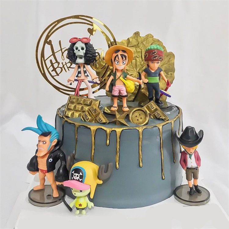 Ready Stock Birthday Cake Decoration One Piece 6pcs Set Luffy Nami Zoro Mini Figure Cake Topper 海贼王蛋糕装饰 Shopee Philippines