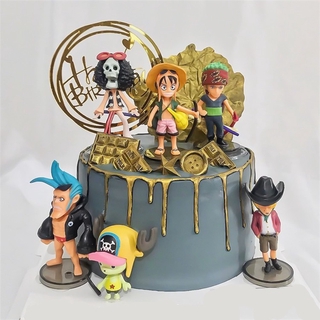 READY STOCK Birthday Cake Decoration One Piece 6PCS/SET Luffy Nami Zoro ...