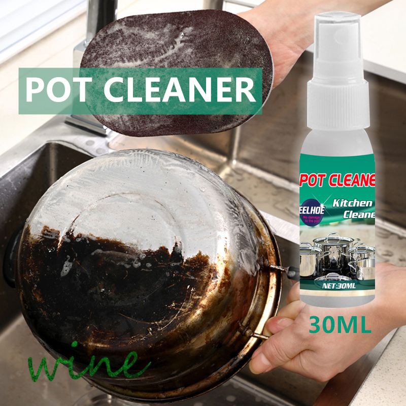 Pot Bottom Cleaner Stainless Steel Kitchen Black Dirt Stain Remover