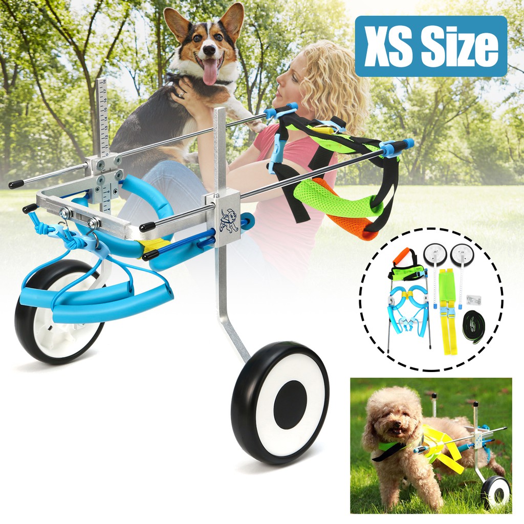 2 Type Adjustable Pet Wheelchair for Handicapped Cat Dog Disabled Hind