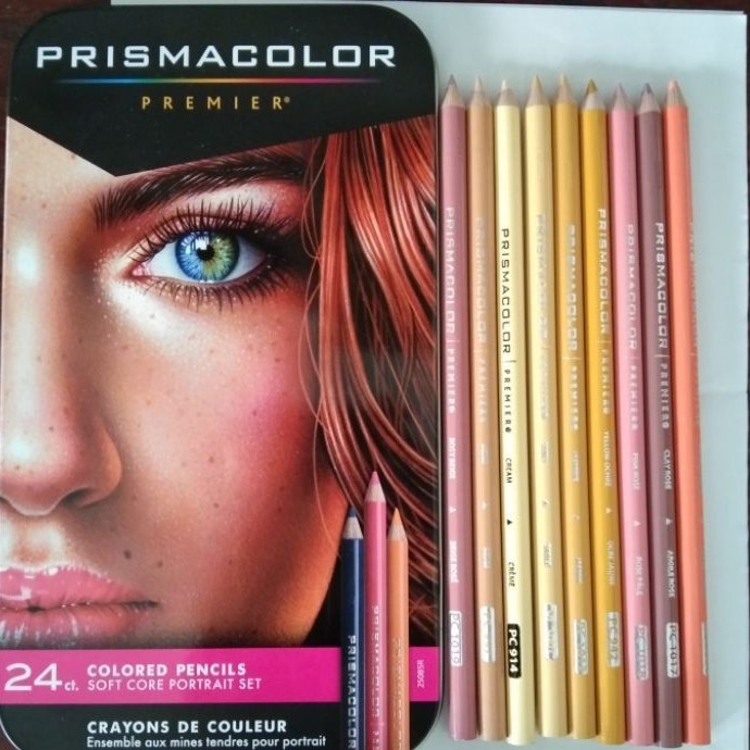 2pc Prismacolor Color Pencils Skin Tone Pencil Portrait Shopee