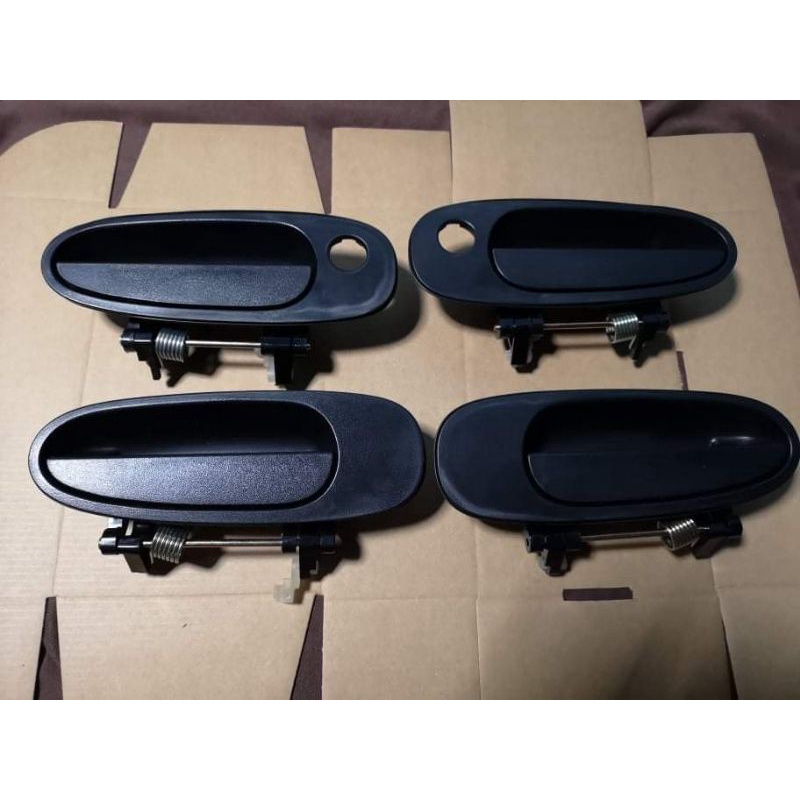 thumbnail image 2 of Set Of 4 Outer Door Handles For 2003-2013 Toyota Corolla – Front & Rear, Black 2 of 6