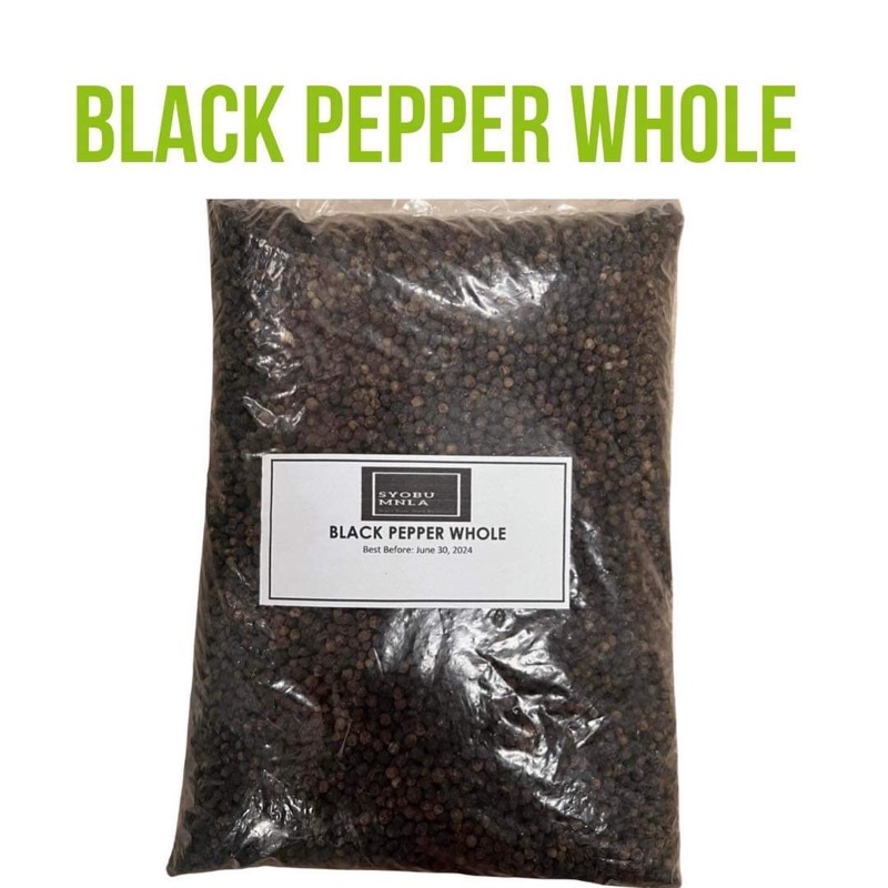 Black Pepper (Whole Cracked Ground ) (1kl,500g,250g) Shopee