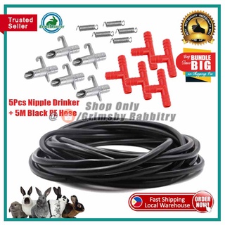 Rabbit Drinker + Hose BUNDLE PROMO | 5pcs Stainless Nipple Drinker + 5Meters PE Hose [Fast Shipping] #1