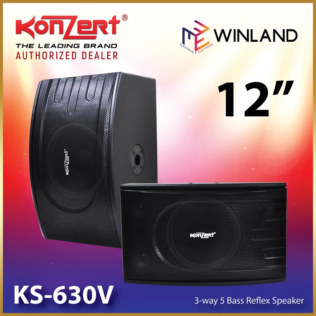 Konzert Original KS630V Karaoke Speaker System 12" 3way 5 Speaker