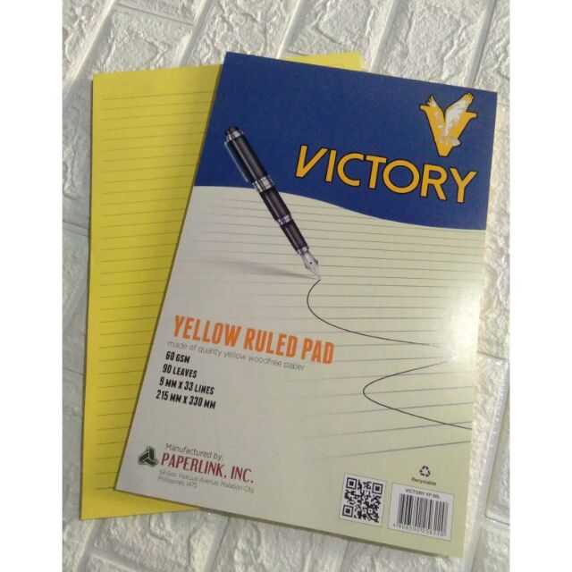 V I C T O R Y Yellow Pad Paper Shopee Philippines