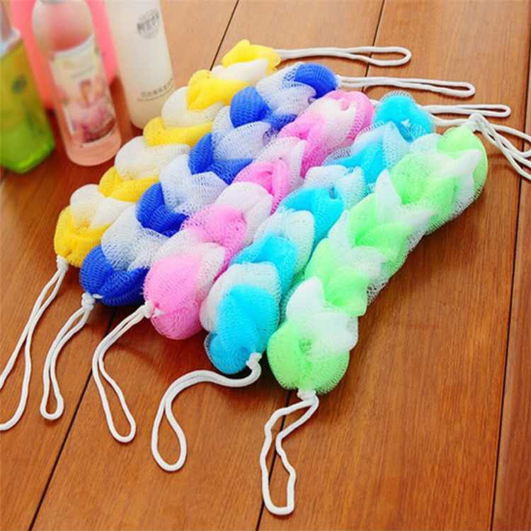 Bath Sponges Loofah Lather Mesh Pouf Shower Puff Soft Body Wash Ball Bubble Washcloth Shopee