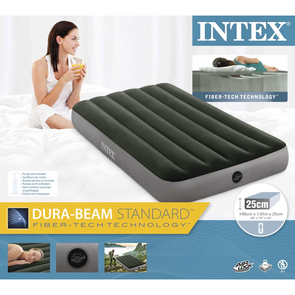 Intex Single-High Airbed Materasso ad Aria Unisex-Adulto 