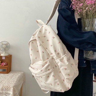 Cute Backpack Girls School Bag Floral Canvas SchoolBag Sports Bag Travel Bag Female Bag Bookbag