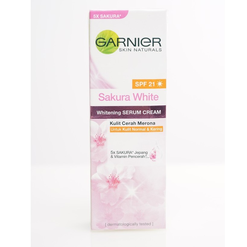 garnier sakura white serum cream