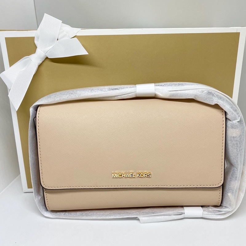 Michael Kors Saffiano Leather 3-in-1 Crossbody in Buff | Shopee Philippines