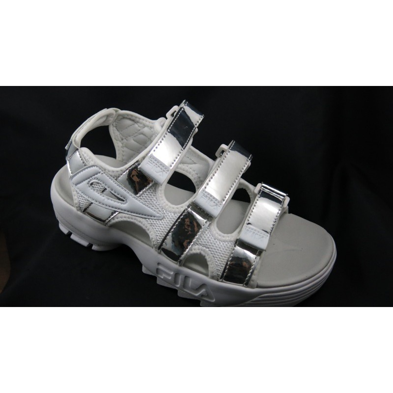 fila sandals womens silver