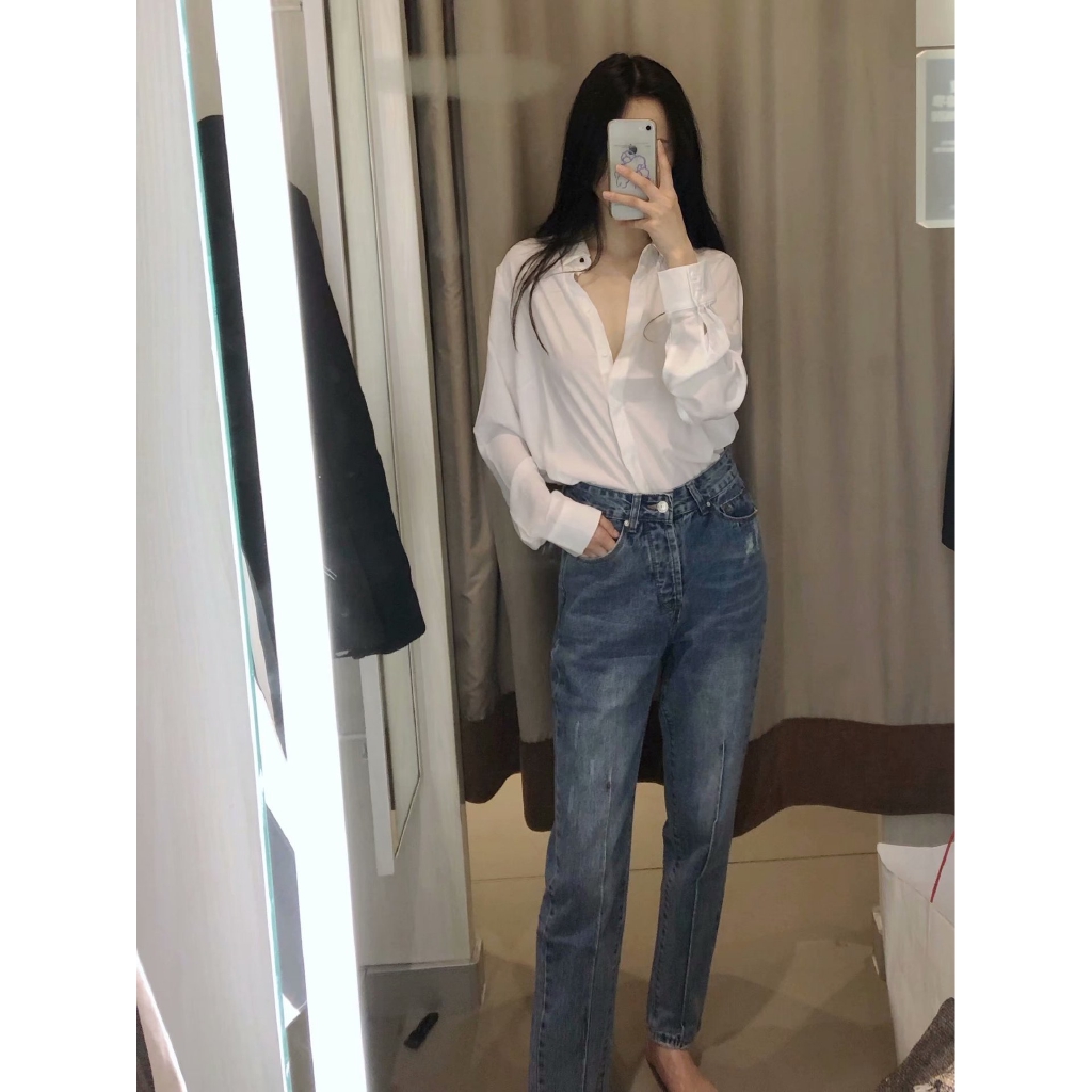 zara straight leg trousers