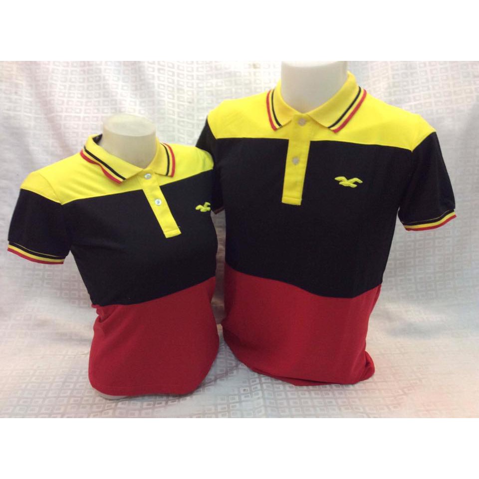 red yellow black shirt