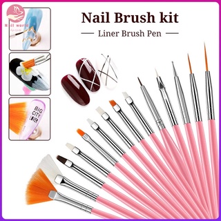 15Pcs/set Nail Art brush set Nail Art Design Painting Dotting Detailing Brushes Kit Tools Manicure