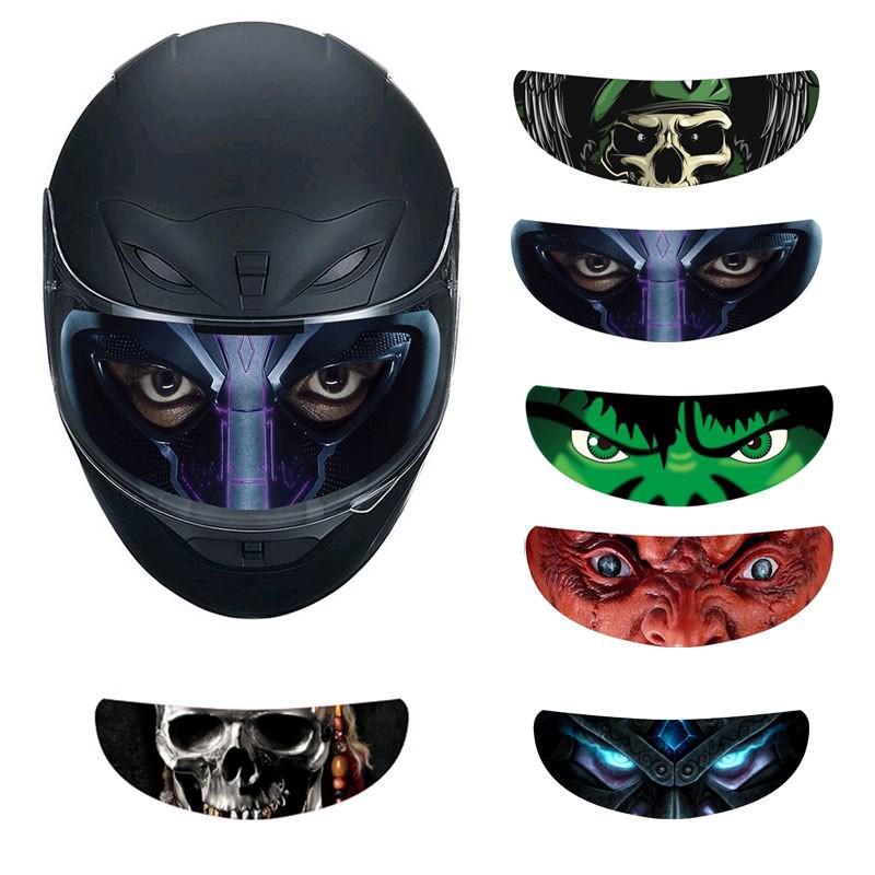 Removable Motorcycle Bike Helmet Visor Sticker Cool Decal 11 Style For Choice Shopee Philippines