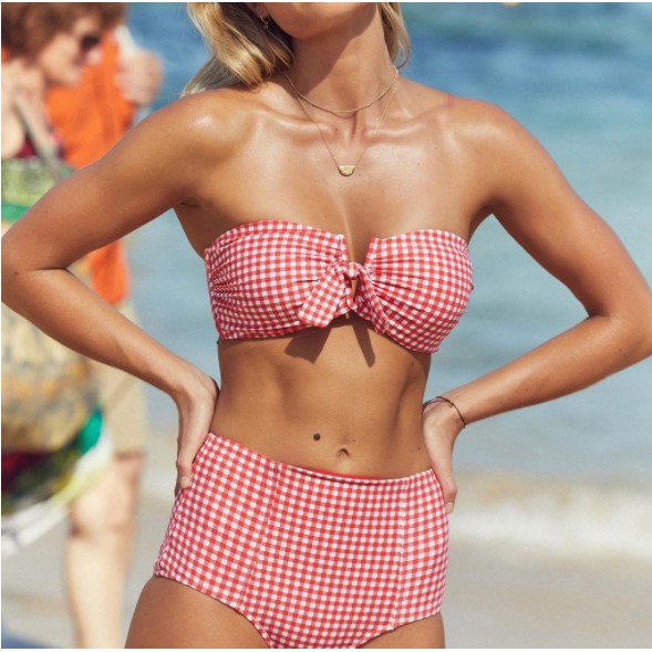 checkered bikini