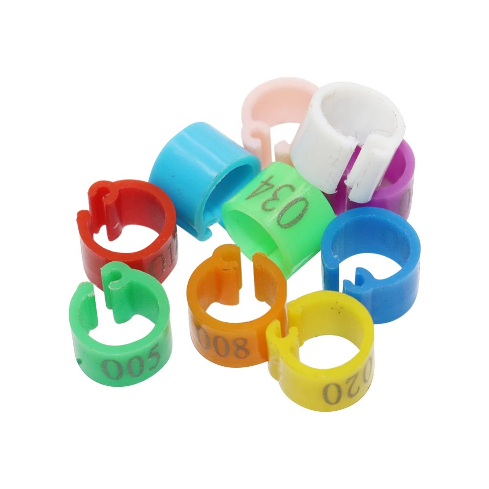 100 Pcs Inner Diameter 6mm Bird Leg Ring With Number NO.001100 Bird