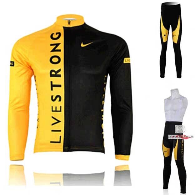 yellow long sleeve cycling jersey