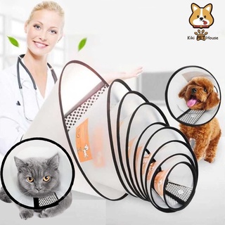 Pet Cone E-Collar for Dog Cats Puppy Plastic Elizabeth Protective Collar Wound Healing Neck Cover