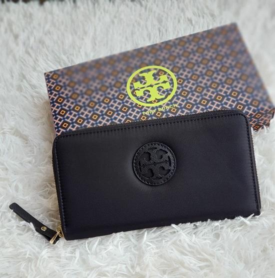 Tory*Burch Nylon Wallet Plain Black | Shopee Philippines