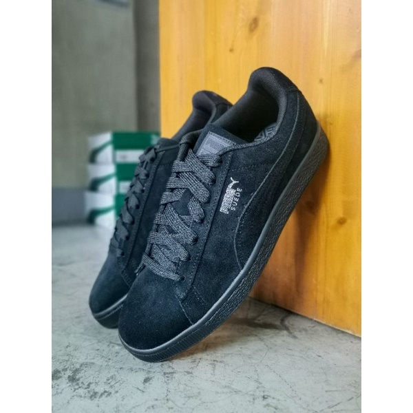 puma triple black suede