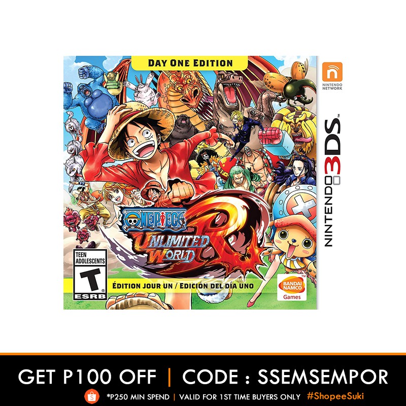 one piece unlimited world red 3ds