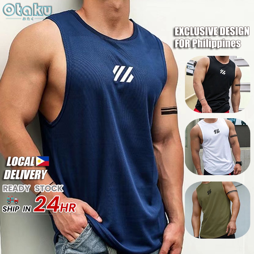 OTAKU Sando For Men Muscle Tee QuickDrying Fitness Sleeveless Gym