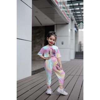 BTKart [New Trend] Arkie Subli Tie Dye Terno Jogger Pants Street Baby Girls Fashion Outfit OOTD| Gir #4