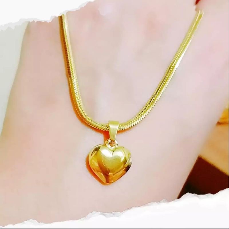 SGI fashion jewelry 24k stainless steel gold plated heart style ...