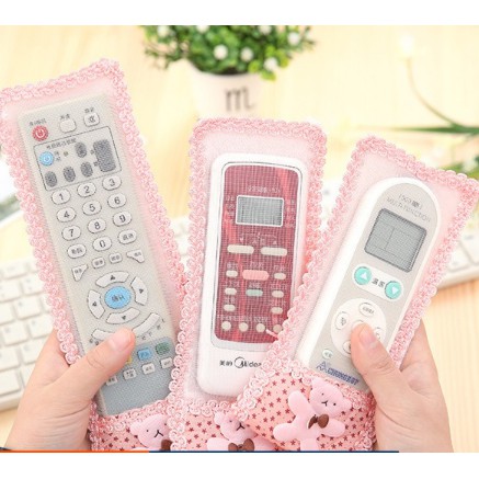 Mr.Dolphin #18.5*8cm.Lace TV Remote Control Protect Anti-Dust Fashion Cute Cover Bags