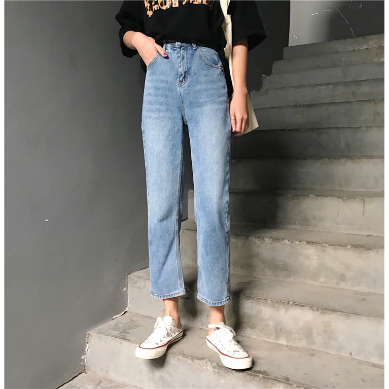 korean high waisted jeans