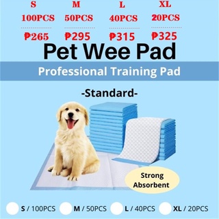 100PCS Blue Extra Thick Pet Pee Pad Dog Pee Training Pad Cat Pee Pad Pet Wee Pee Poop Training Pad