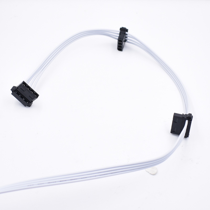 White PSU PERIPHERAL&SATA 6PIN to 3* IDE Molex 4 PIN port Power supply