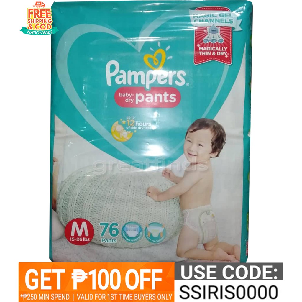 COD Pampers Baby Dry Pants Medium 76 