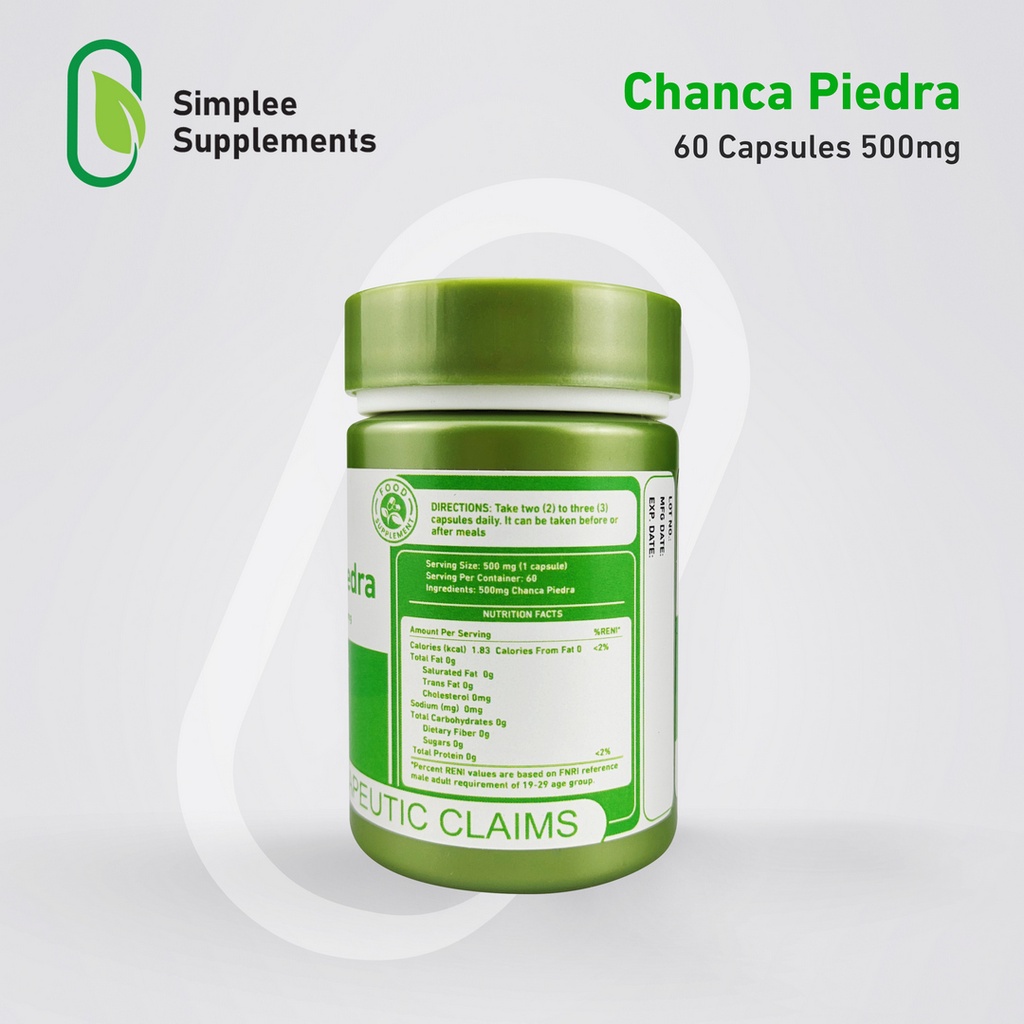 Simplee Chanca Piedra – 500mg | 60 Capsules – Supports Urinary Wellness, Kidney Balance & Cleansing — view 6