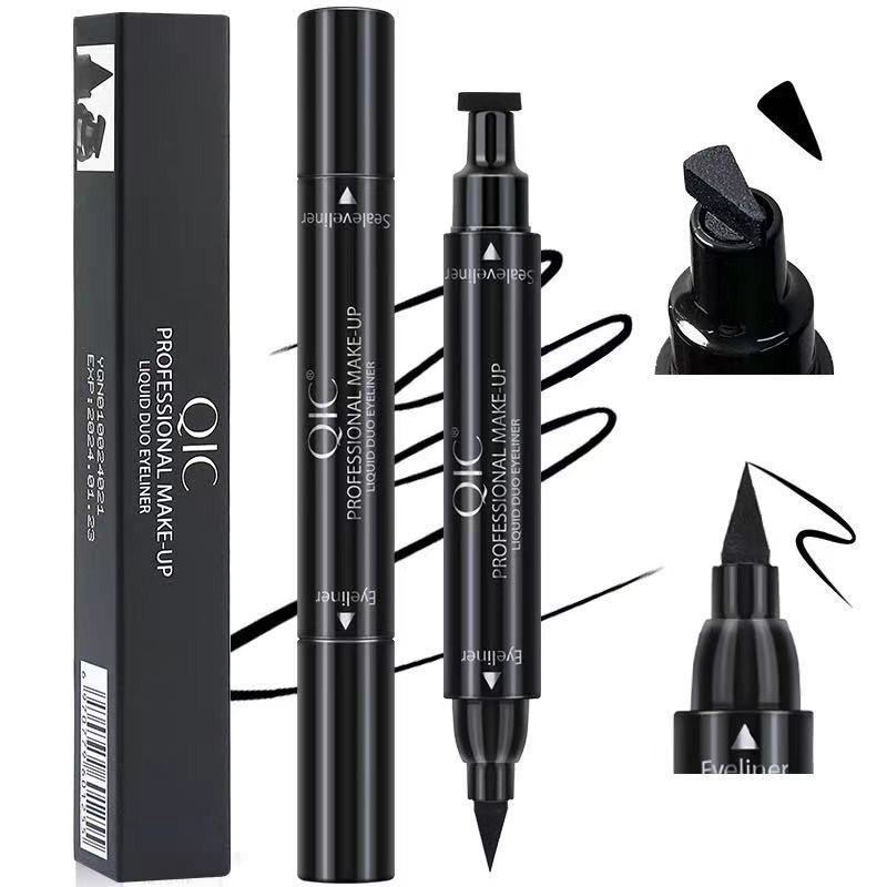 QIC DoubleHeaded Triangle Stamp Seal Liquid wing Eyeliner Pencil