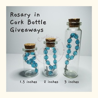 Rosary in Cork Bottle Giveaway Souvenir for Baptism, Birthday, Wedding events