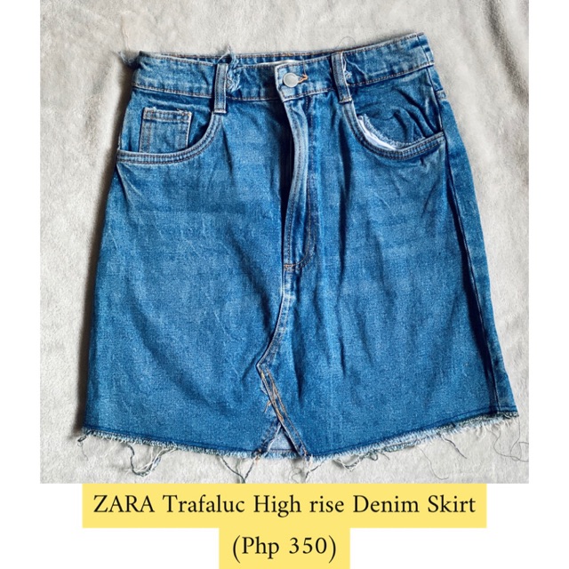 zara trafaluc denim skirt
