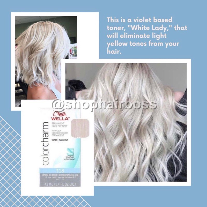 Wella Color Charm T18 Lightest Ash Blonde Toner, 42ml | Shopee Philippines