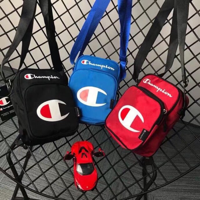 champion tote bag mens red