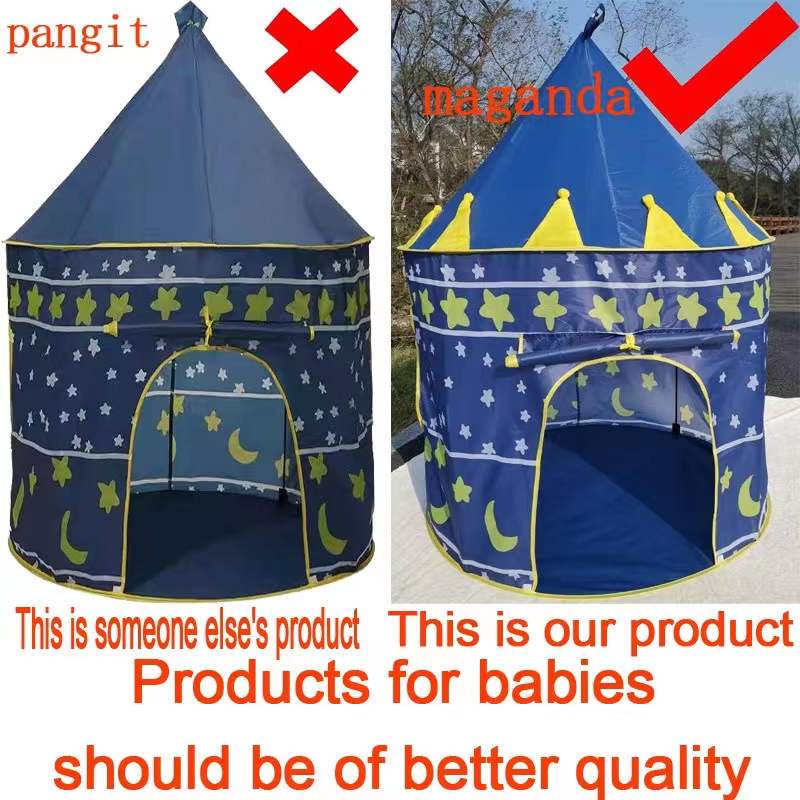 Play Tent for Boys Girls Portable Kids Tent Indoor Outdoor Large Foldable Playhouse Unique Space Design Castle Gift for Boys and Girls 39.4x39.4x51.2 inch Come with Carrying Bag