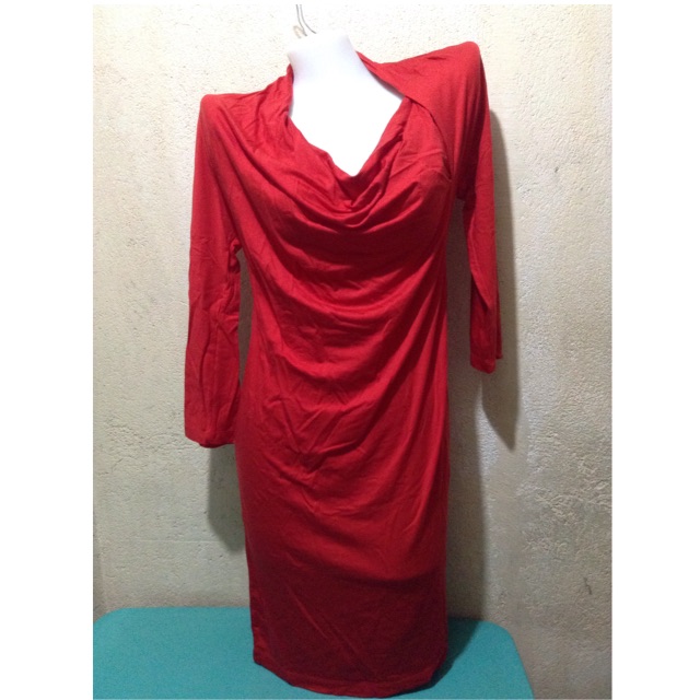 DKNY red dress (large) | Shopee Philippines