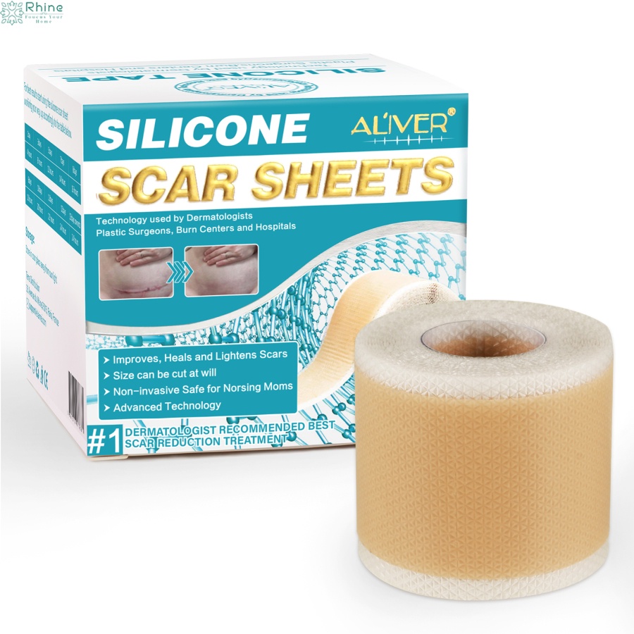 Rhine ALIVER Silicone Gel Strips Patch Silicone Scar Sheets Reusable ...