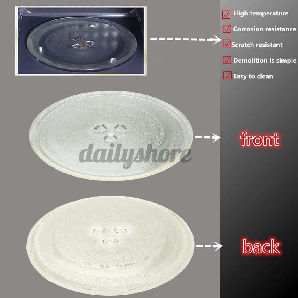 Clear Microwave Oven Turntable Glass Tray Glass Plate Accessories Dia